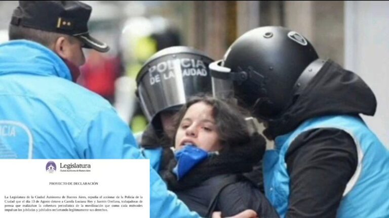 Legisladores porteños repudian nueva represión policial a periodistas que cubrían la marcha de jubilados