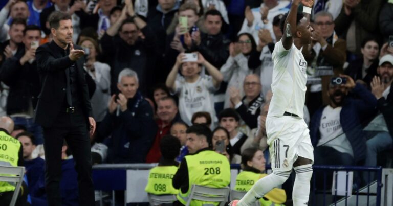 El gesto que hizo Diego Simeone cuando Vinicius metió una arenga en el Bernabéu