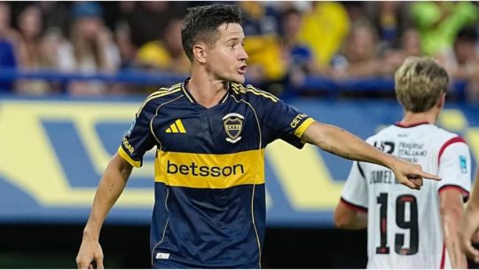 Ander Herrera, jugador de Boca Juniors, durante un partido o entrenamiento.