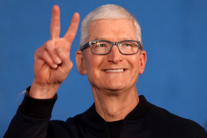 Tim Cook, CEO de Apple, durante una presentación de productos.