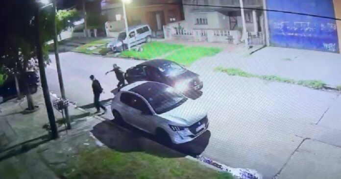 Escena del crimen en Temperley donde fue asesinado un estudiante