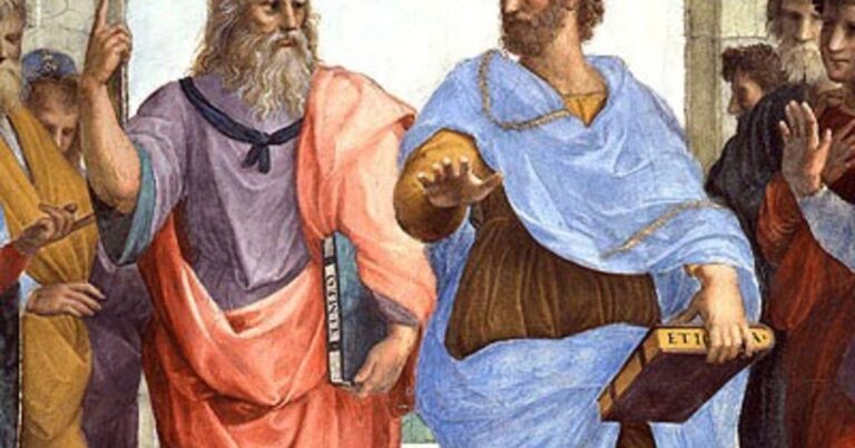 Busto o representación clásica del filósofo griego Platón.