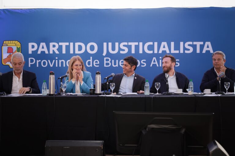 Axel Kicillof en un acto del Partido Justicialista bonaerense