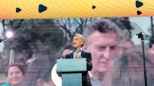 Mauricio Macri durante un acto político del PRO en la provincia de Chaco.