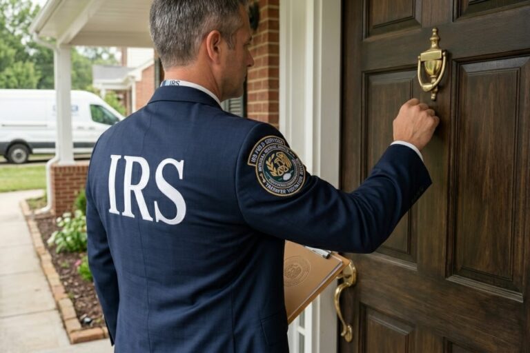 Documentos de impuestos y calculadora sobre un escritorio, representando la declaración de impuestos en Estados Unidos.