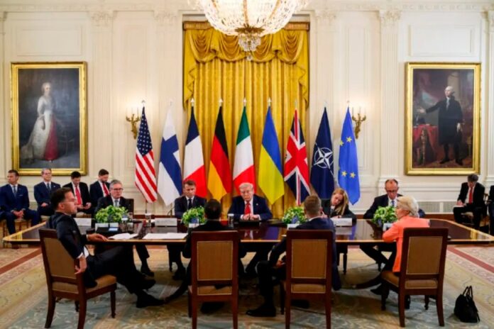 otan-tensiones-iran-trump-reunion-rutte Mark Rutte, secretario general de la OTAN, y Donald Trump, expresidente de Estados Unidos.