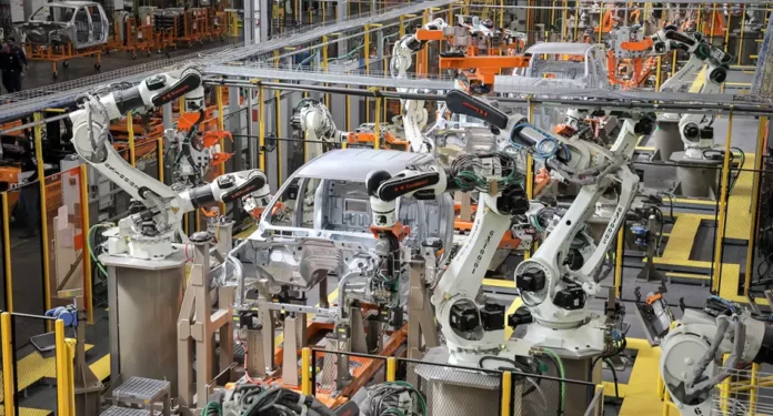 Gráfico o imagen representativa de la producción de vehículos en una planta automotriz argentina.