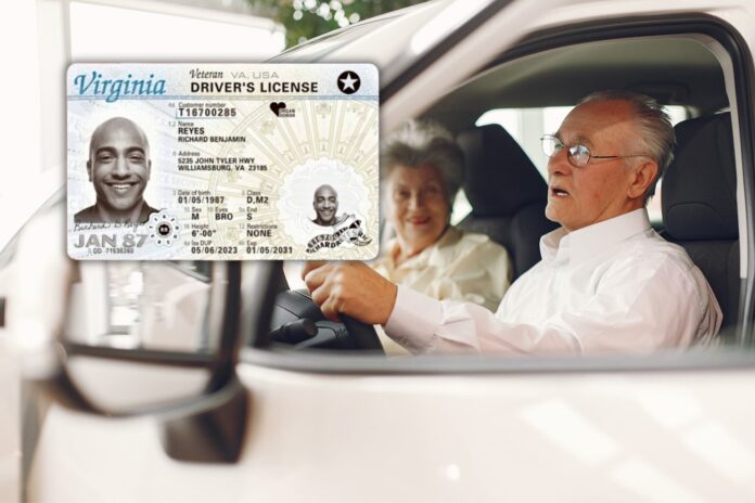 Oficina del DMV (Departamento de Vehículos Motorizados) en Virginia, Estados Unidos.