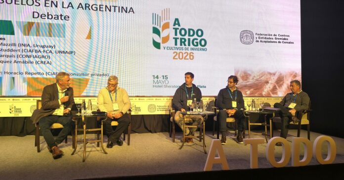 Campo de cultivo en la provincia de Buenos Aires con suelo degradado
