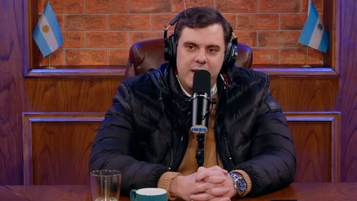 Daniel Parisini, conocido como El Gordo Dan, durante su programa en Carajo