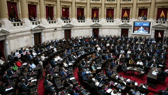 la-libertad-avanza-sesion-propia-diputados-anticiparse-oposicion Diputados de La Libertad Avanza en el recinto de la Cámara de Diputados