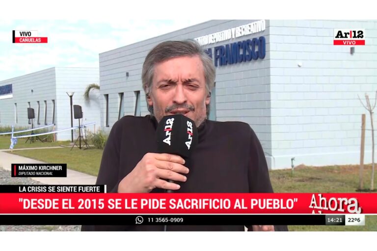 Máximo Kirchner en una entrevista hablando sobre el desendeudamiento de Argentina