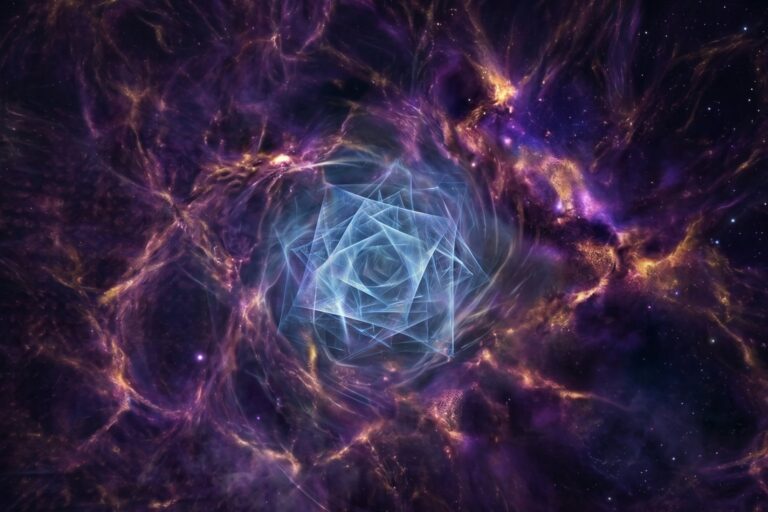 Representación artística de neutrinos y una dimensión oculta