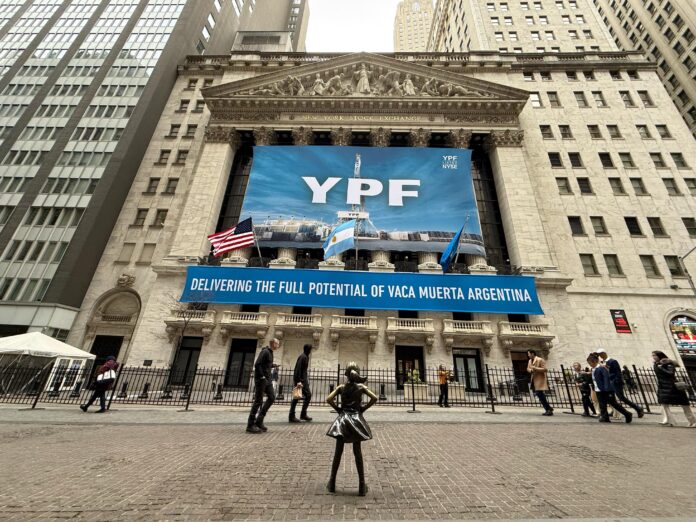 Gráfico de cotización de acciones de YPF
