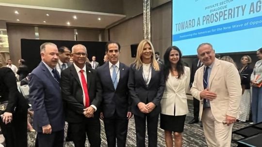 Bettina Bulgheroni en la Asamblea General de la OEA en Panamá