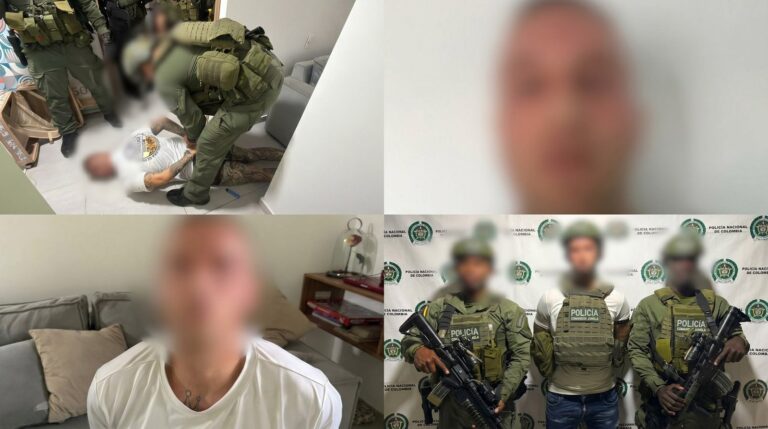 Kevin Lönn Andersson durante su captura en Colombia