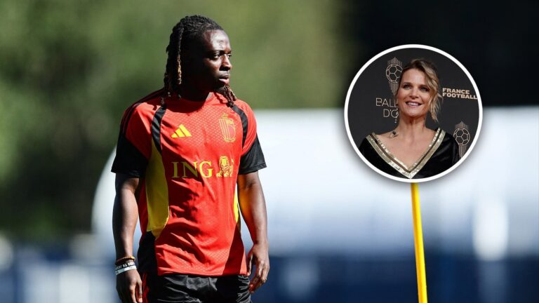 Jérémy Doku durante un partido de la selección de Bélgica