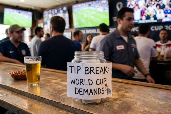 freno-a-las-propinas-el-conflicto-detras-del-mundial-2026-en-nueva-york Turistas en un restaurante de Nueva York durante el Mundial 2026