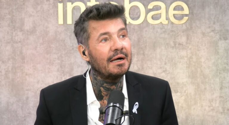 Marcelo Tinelli en el estudio de Infobae Mundial durante el homenaje a su padre
