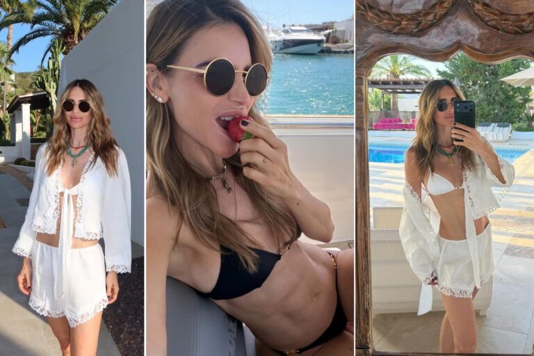 María Vázquez en Ibiza durante sus vacaciones de verano