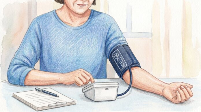 Medición de presión arterial con tensiómetro digital