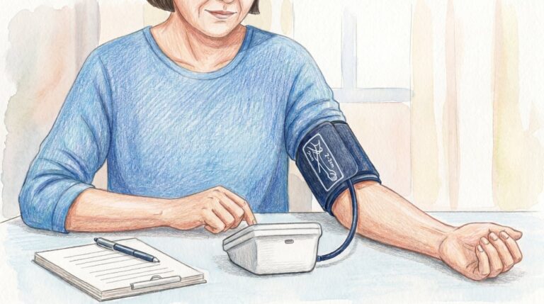 Medición de presión arterial con tensiómetro digital