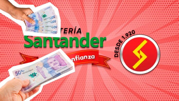 Billete de la Lotería de Santander con el número 1354 y serie 109