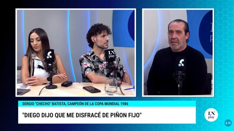 Sergio Batista en el estudio de LA NACION