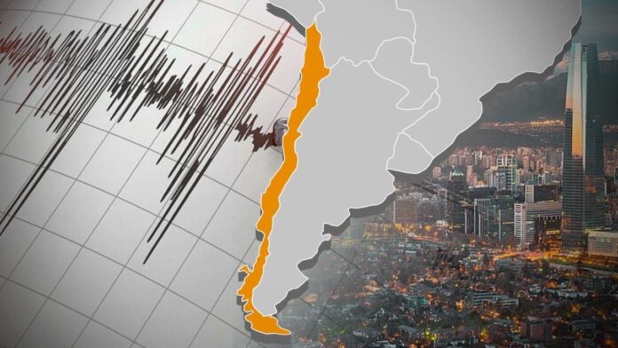 Mapa de Chile con la ubicación del epicentro del sismo en Calama
