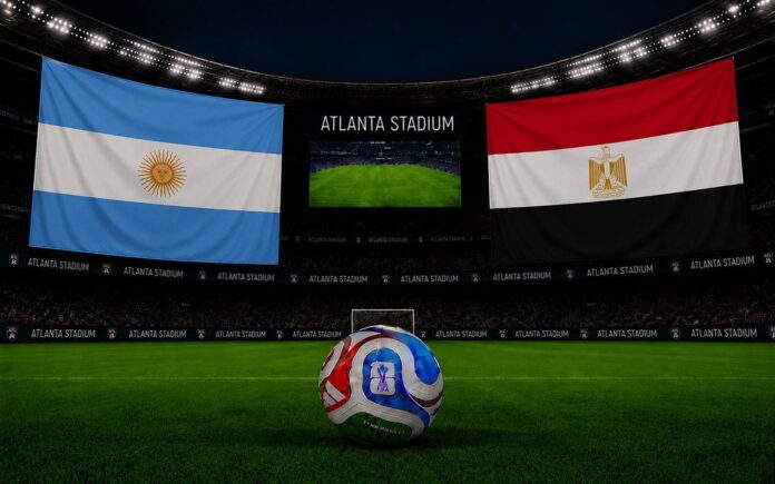 Estadio Atlanta Stadium durante partido Argentina vs Egipto