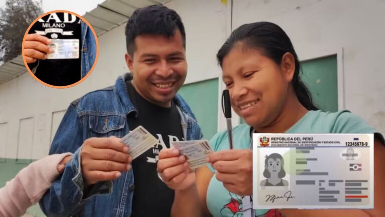 Personas realizando trámite de DNI electrónico en una campaña municipal