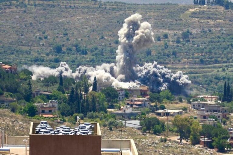 Aviones de combate israelíes en operación sobre Líbano