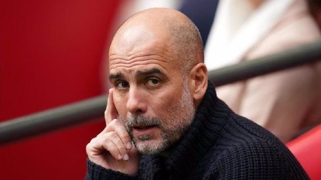 Pep Guardiola durante su etapa como entrenador del Manchester City