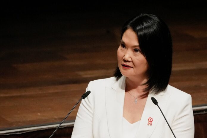 Keiko Fujimori durante su testimonio sobre prisión preventiva