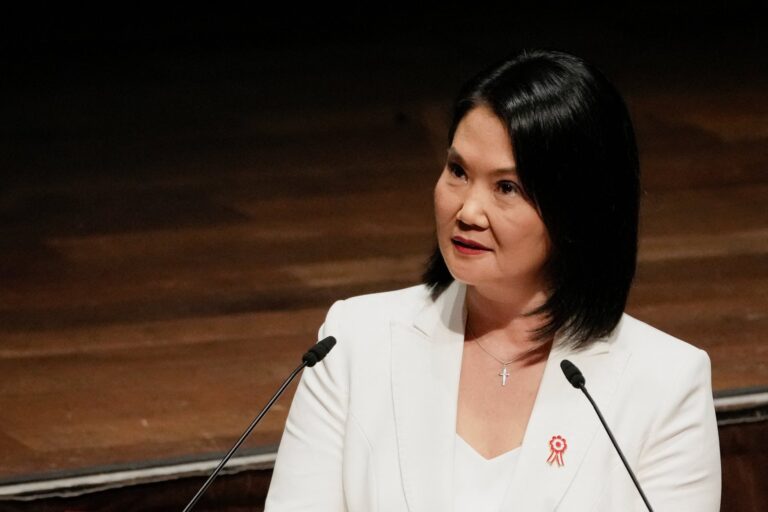 Keiko Fujimori durante su testimonio sobre prisión preventiva