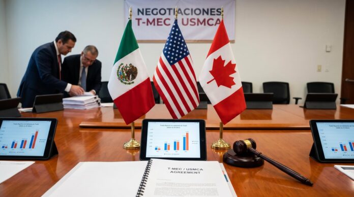 Reunión sobre el T-MEC entre representantes de México y Estados Unidos