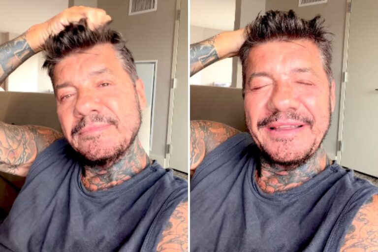 Marcelo Tinelli hablando frente a una cámara