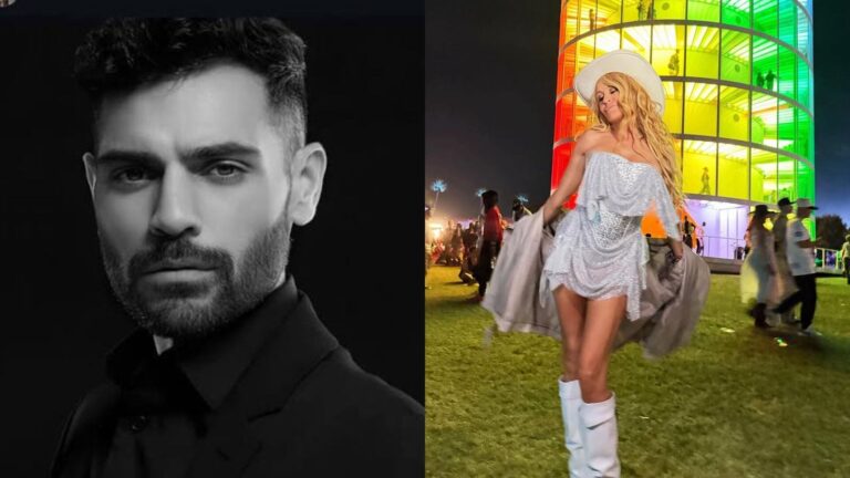 Michael Costello y Paulina Rubio en evento
