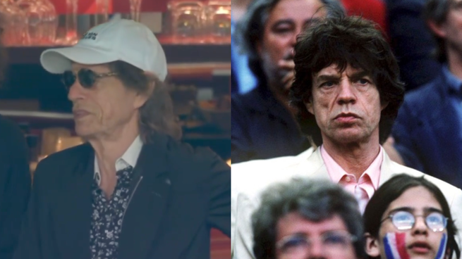 Mick Jagger en el estadio Mercedes-Benz de Atlanta durante la semifinal del Mundial 2026