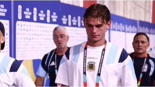 Nico Paz con la camiseta de la Selección Argentina durante el Mundial 2026