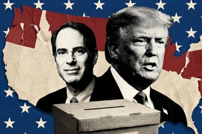 Phil Weiser, fiscal general de Colorado, durante un acto de campaña