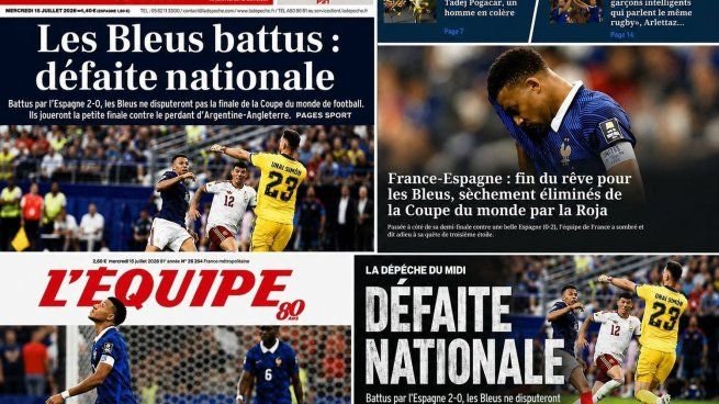 Didier Deschamps y Kylian Mbappé durante el partido de semifinal del Mundial 2026 entre Francia y España