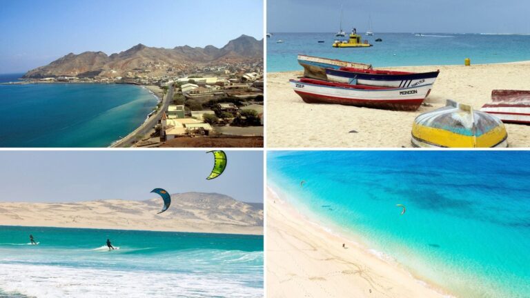 Playa de Cabo Verde con arena y mar turquesa