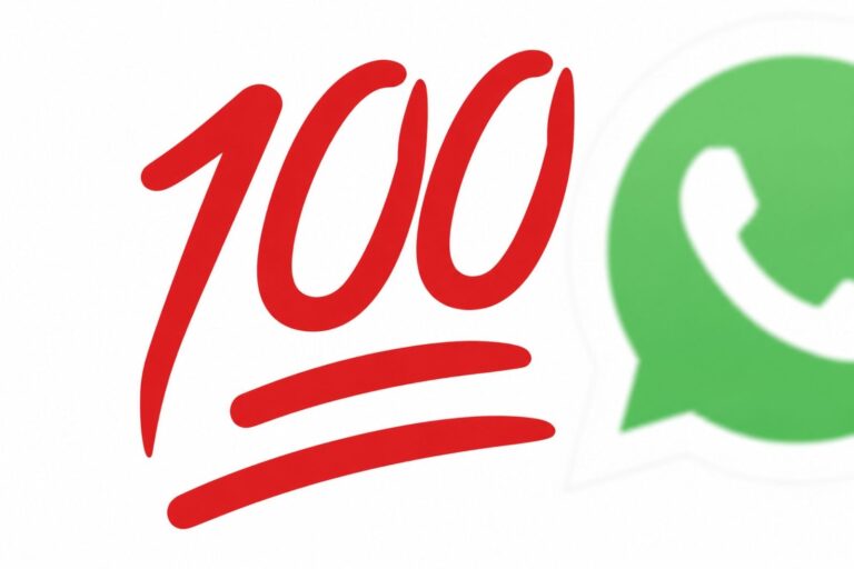 Emoji del 100 en WhatsApp