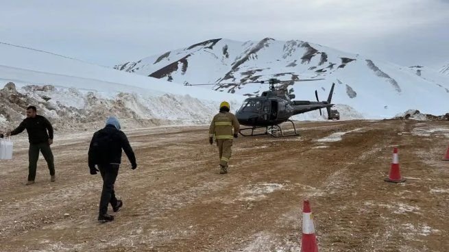 Helicóptero accidentado en Valle Fértil, San Juan