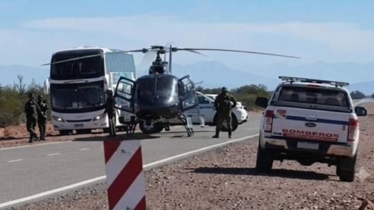 Helicóptero Bell 412 accidentado en el Parque Provincial Ischigualasto, San Juan