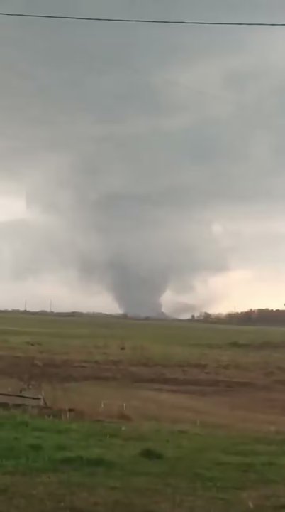 Tornado en zona rural de Santa Fe