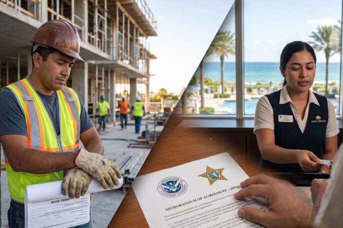 Trabajadores de la construcción en Florida