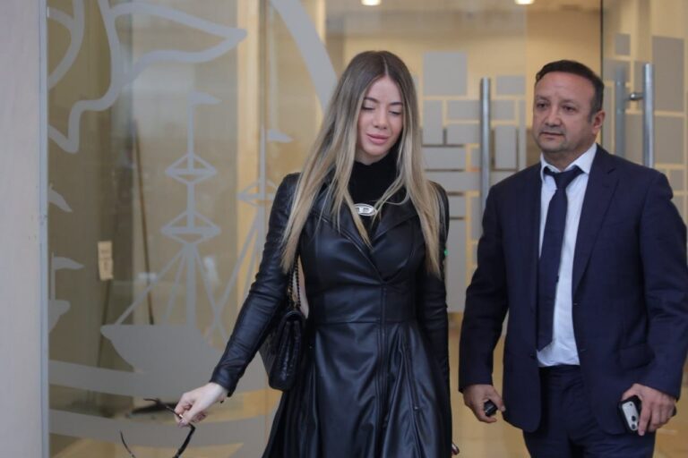 Candela Arizaga declarando ante la fiscal