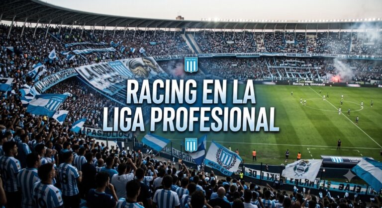 Racing Club en partido de la Liga Profesional
